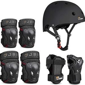 JBM Adult & Kid Full Protective Gear Set Multi Sport Helmet, Knee